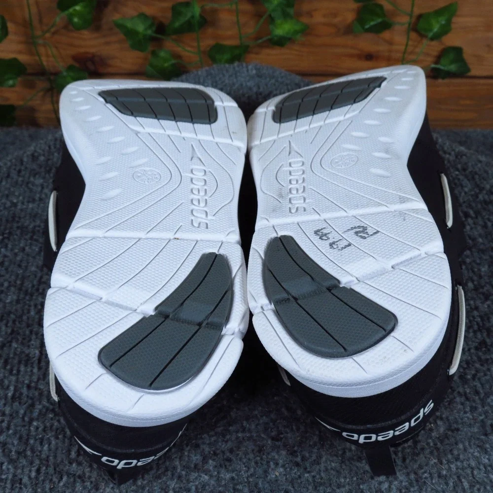 Speedo Port Women Water Boat Shoe Size 10 Aquatic Performance Black Synthetic‎